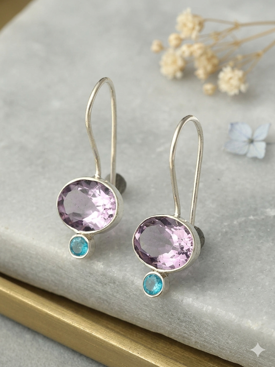 Silver Earring Gemstone