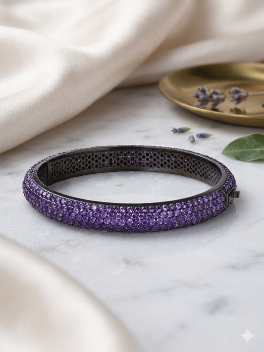 Bangle Silver Pave