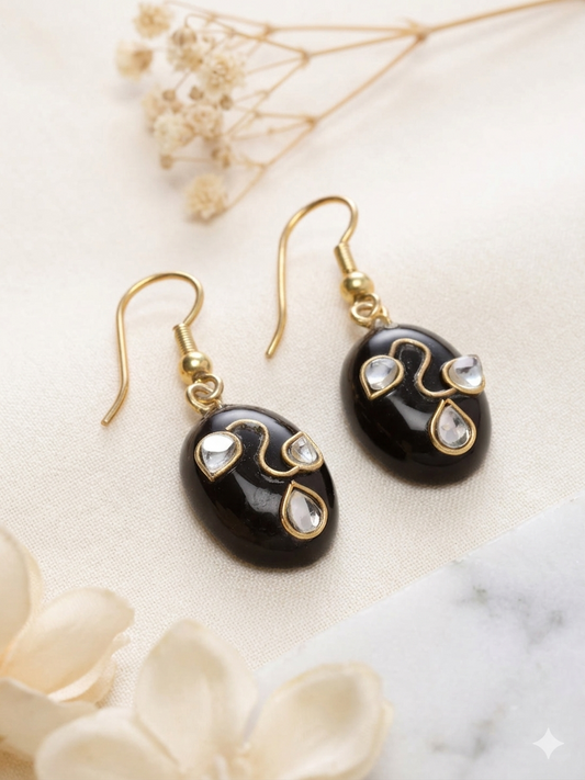 Earring Silver Kundan