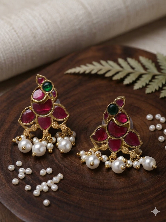 Earring Silver Kundan