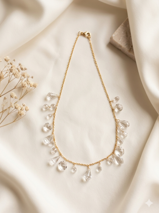 Necklace Silver Crystal