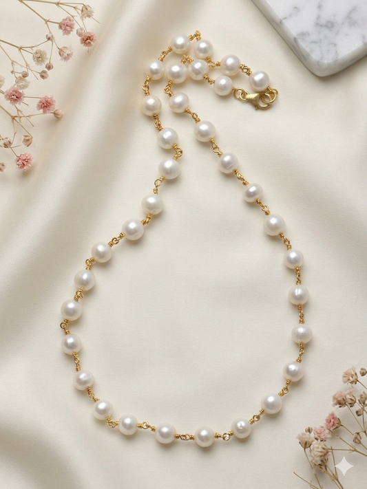 Necklace Silver Pearl