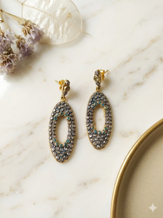 Earring Silver Semi Precious