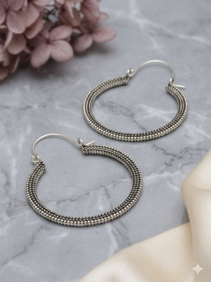 Earring Silver Hoops