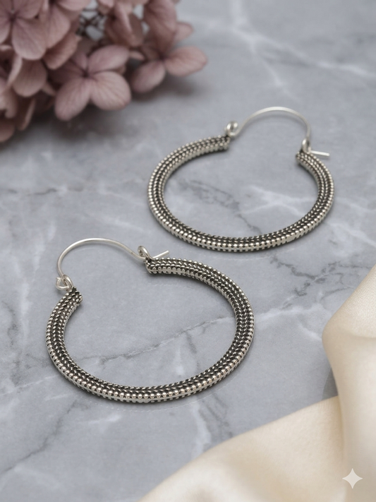 Earring Silver Hoops
