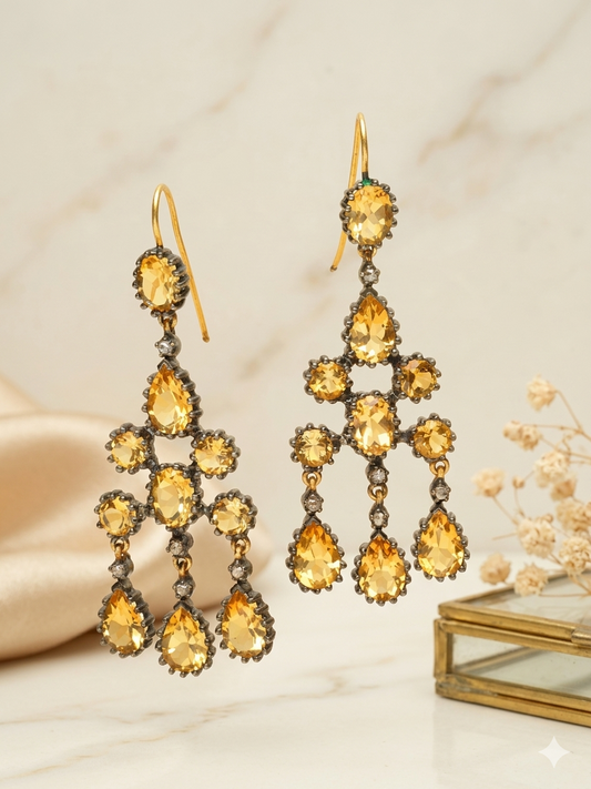 Earring Silver Semi Precious