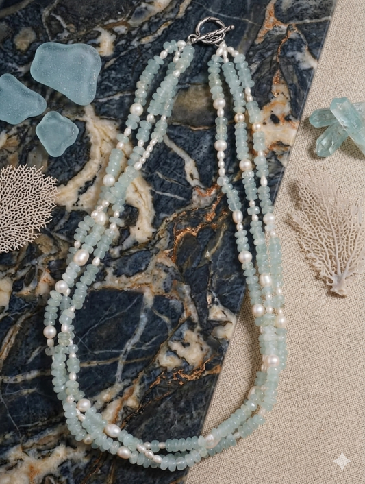 Necklace Beaded Semi Precious