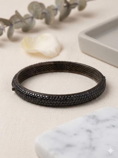 Bangle Silver Pave