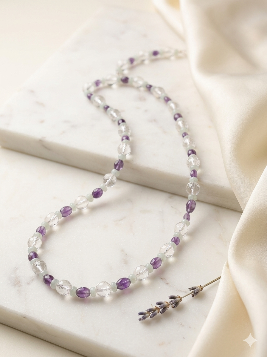 Necklace Beaded Semi Precious