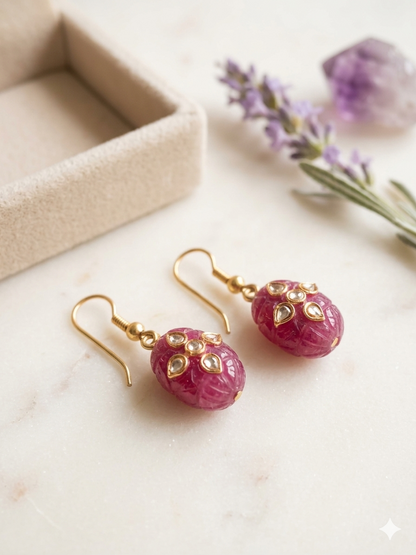 Earring Silver Kundan