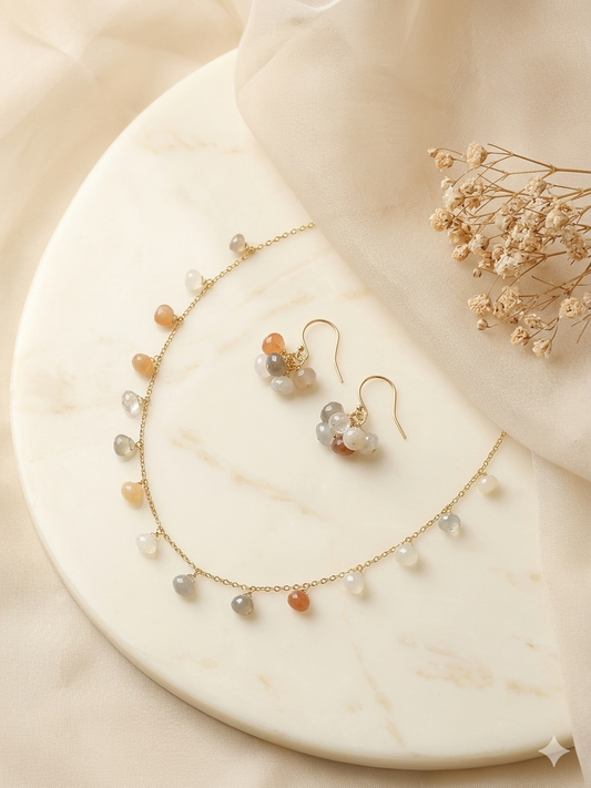 Necklace Silver Semiprecious