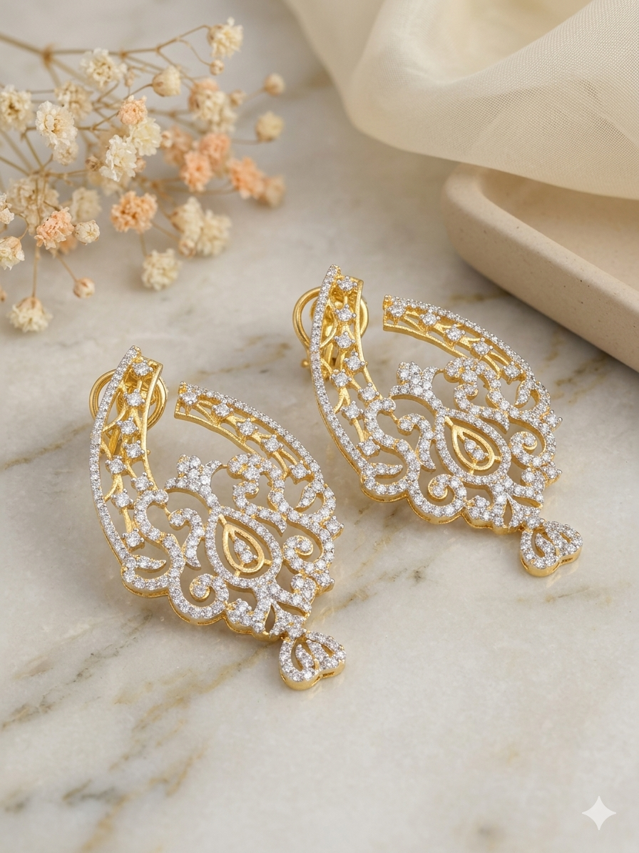 Earring Silver Cubic Zirconia