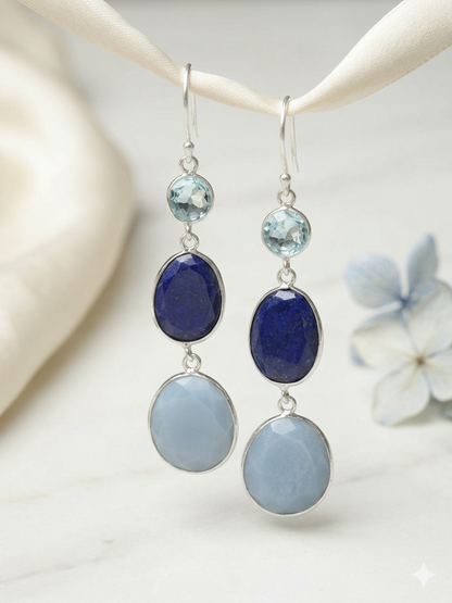 Silver Earring Gemstone
