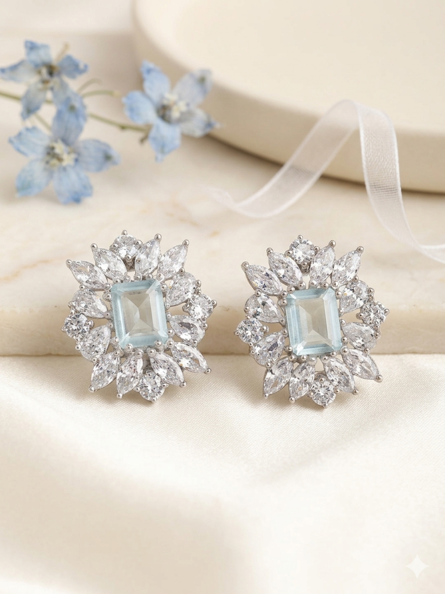 Earring Silver Cubic Zirconia