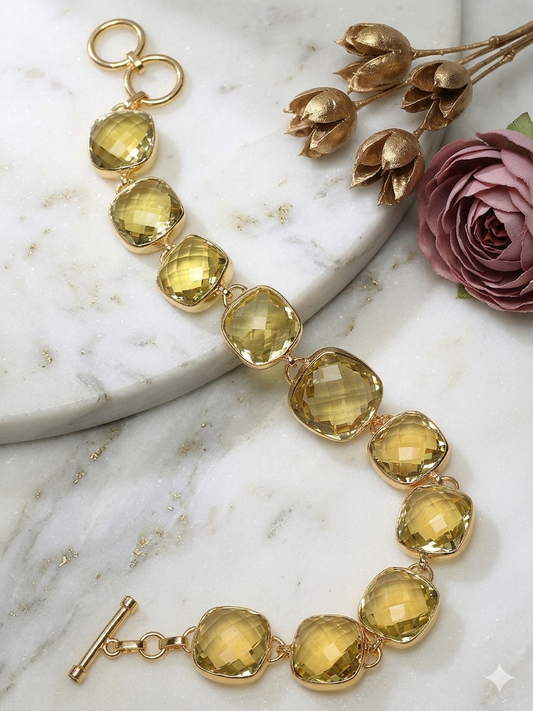 Bracelet Silver Green Amethyst