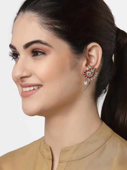 Earring Silver Kundan