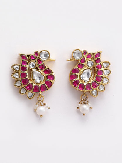 Earring Silver Kundan