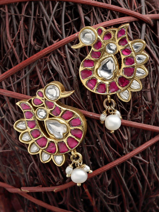 Earring Silver Kundan