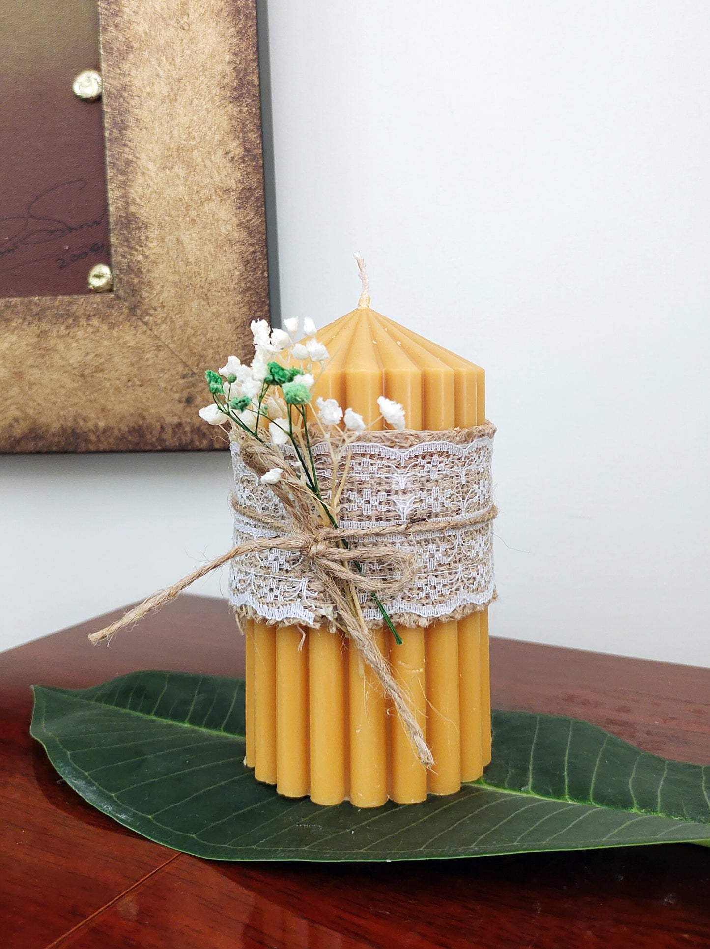 Ribbed Pillar Candles