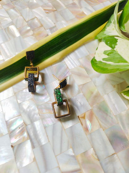 Earring Silver Semi Precious