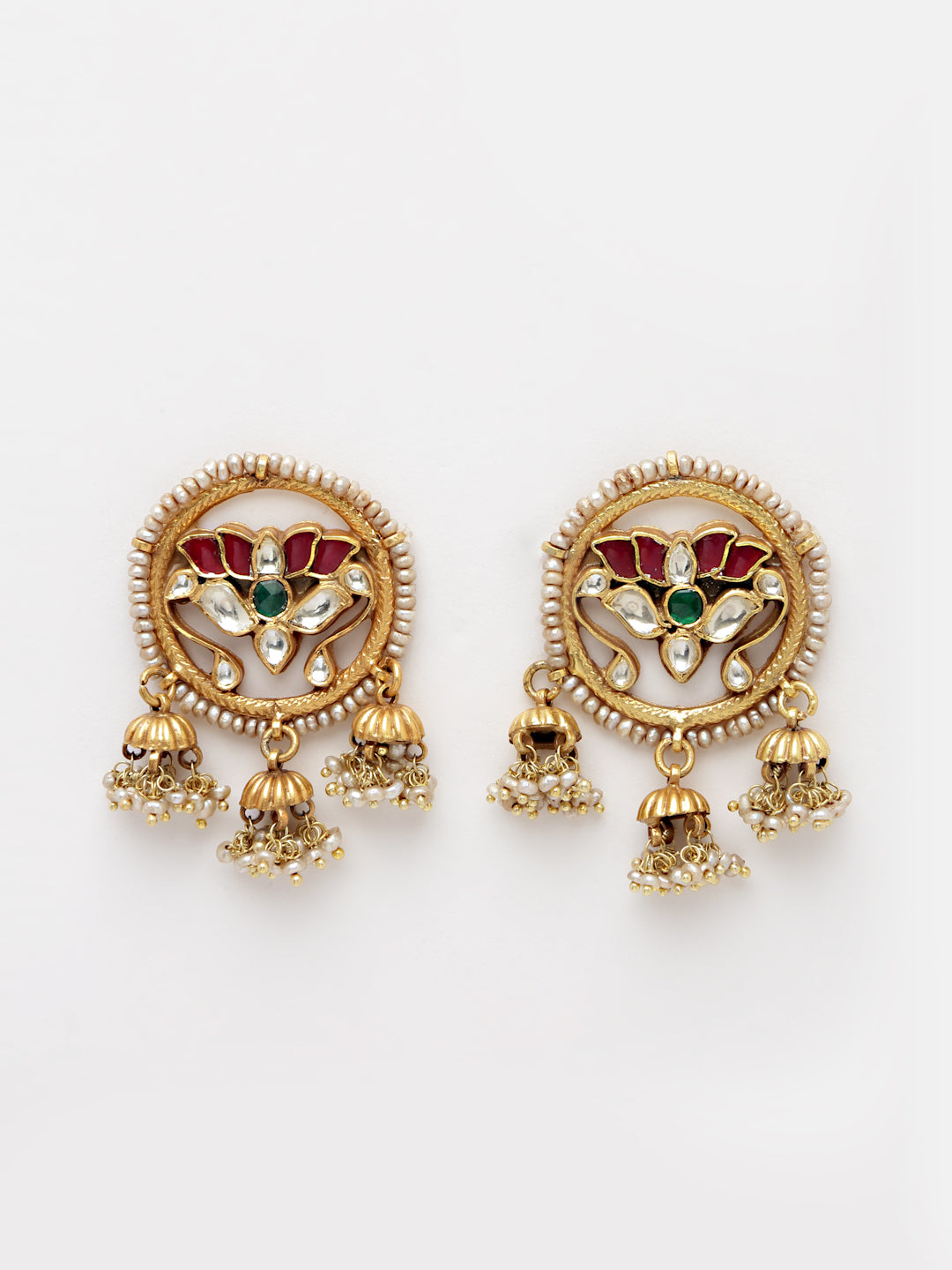 Earring Silver Kundan