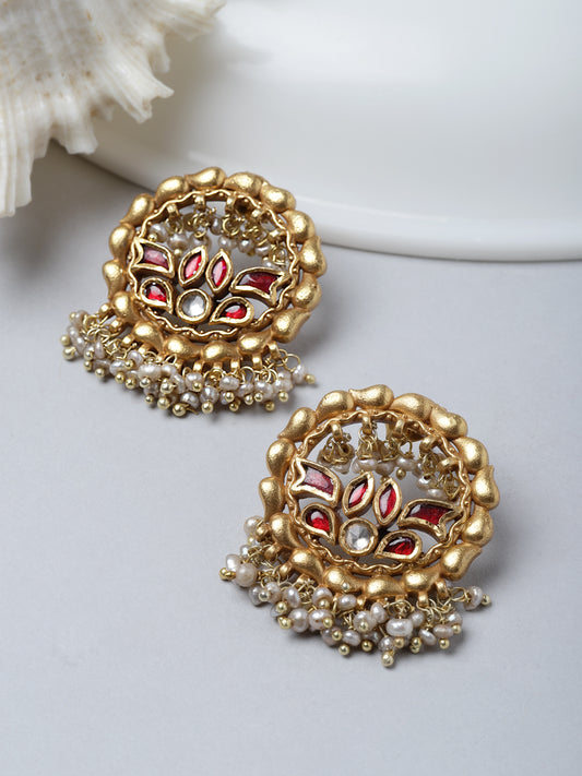 Earring Silver Kundan