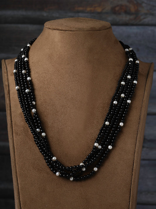 Necklace Beaded Semi Precious Pearl