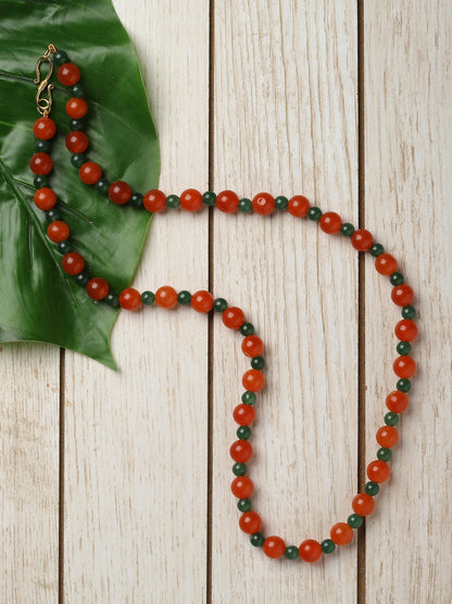 Necklace Carnelian Green Onyx