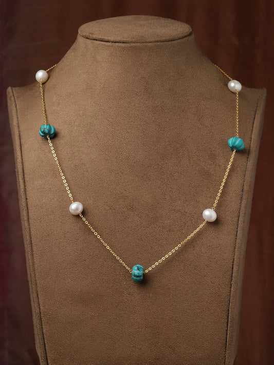 Necklace Pearl Turquoise