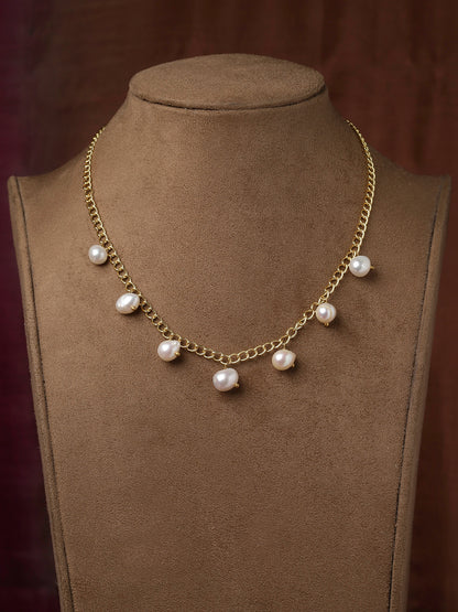 Necklace Pearl Silver Chain