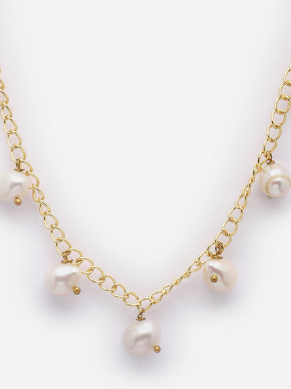 Necklace Pearl Silver Chain