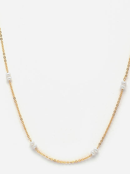 Necklace Pearl Silver Chain