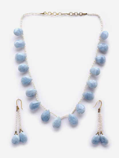 Necklace Pearl Chalcedony