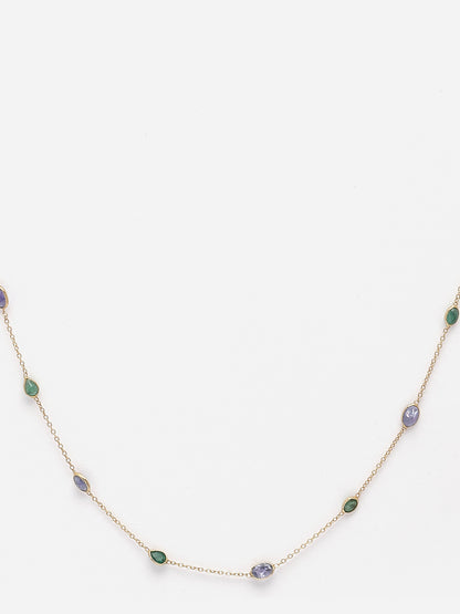 Necklace Silver Chain Semi Precious