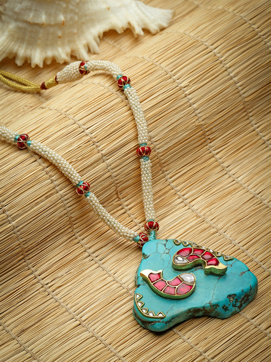 Necklace Beaded Semi Precious