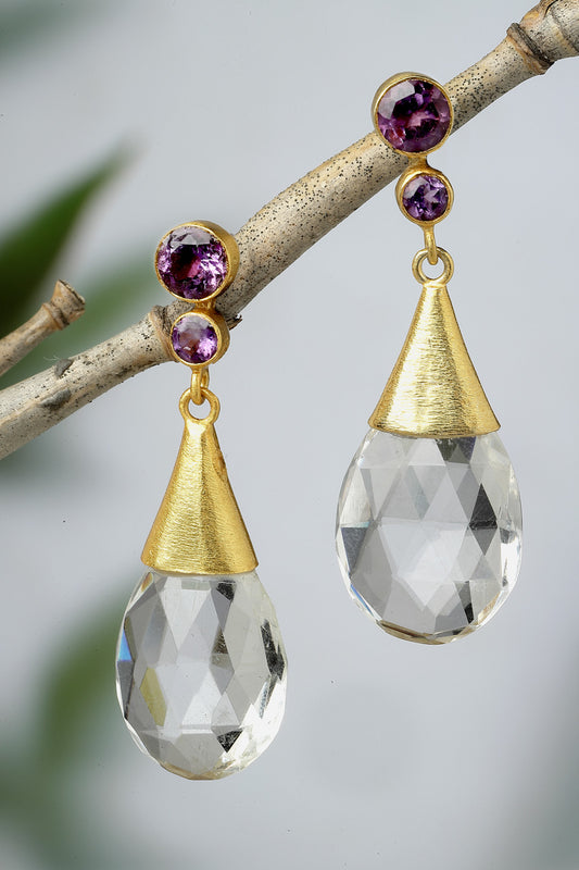 Earring Silver Crystal