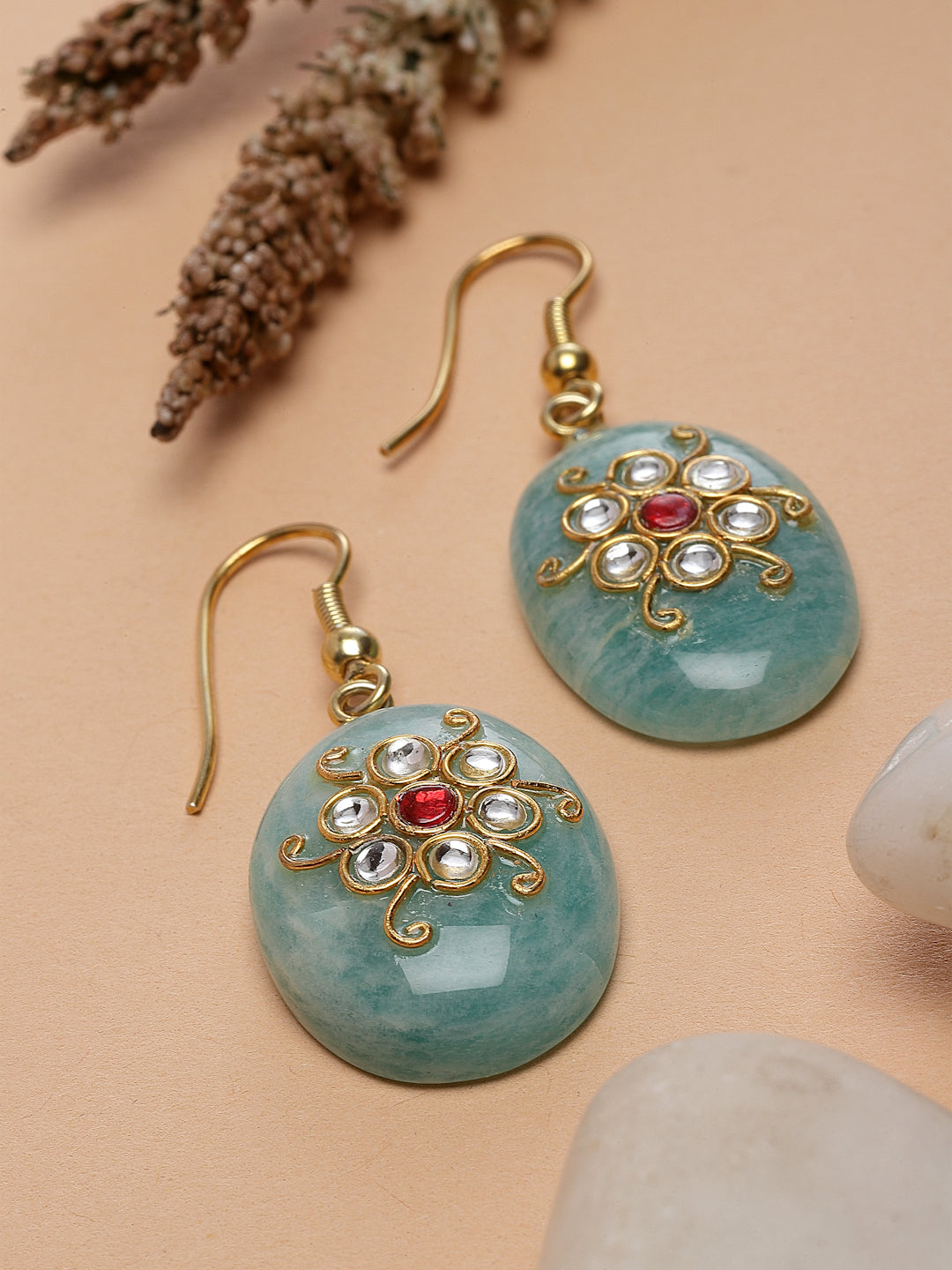 Earring Silver Kundan