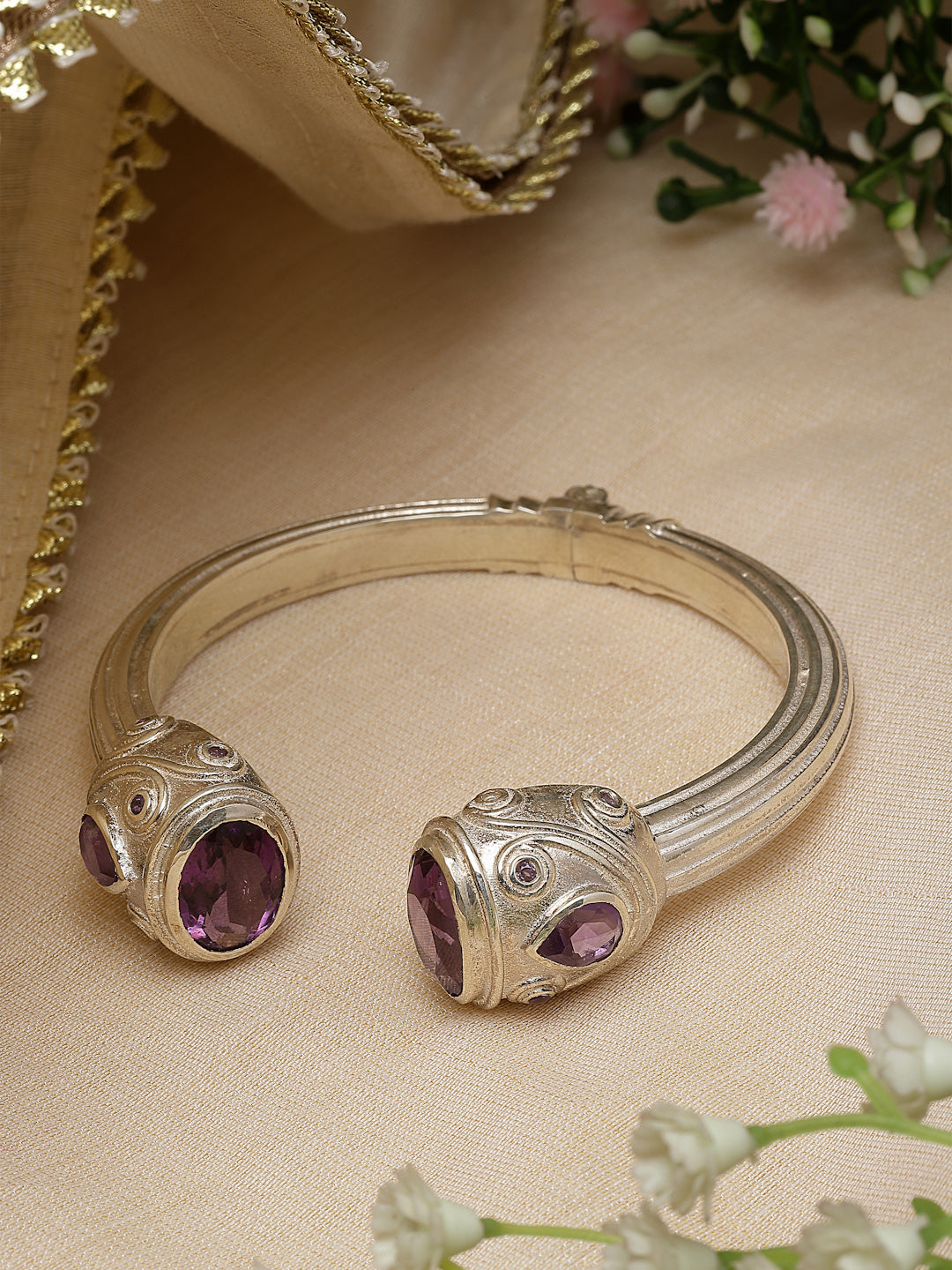 Bangle Silver Amethyst