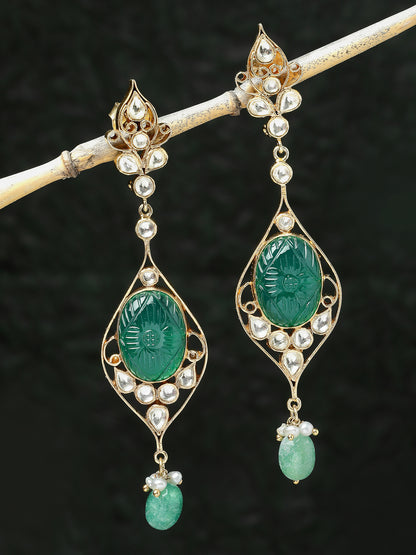 Earring Silver Kundan