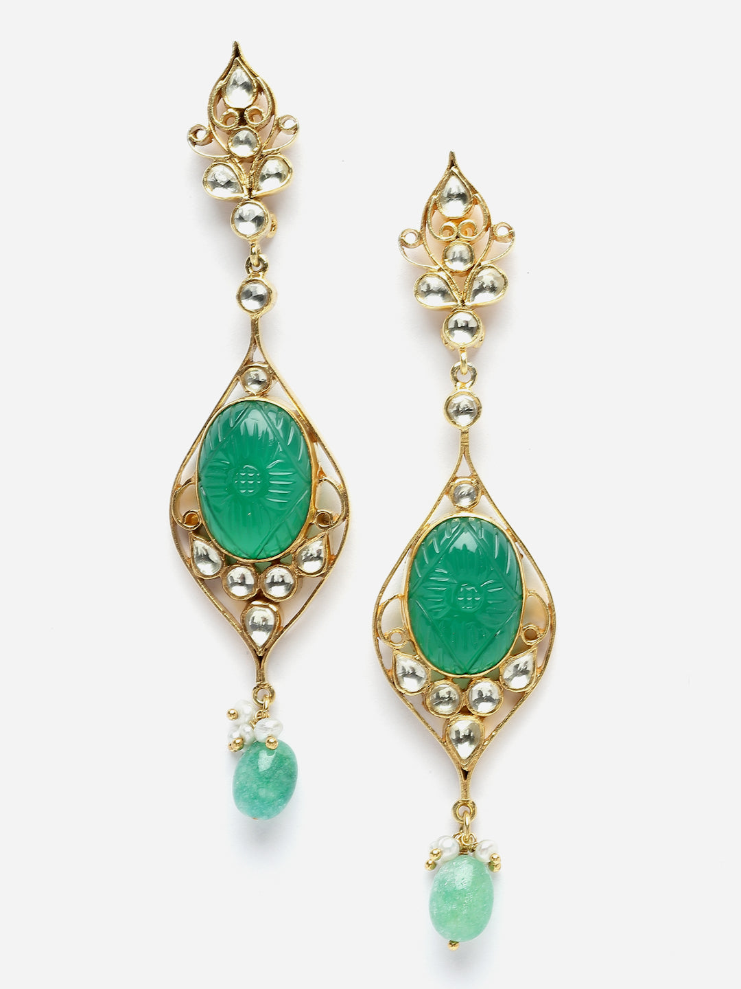 Earring Silver Kundan