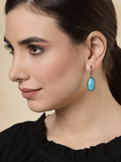 Earring Silver Semi Precious