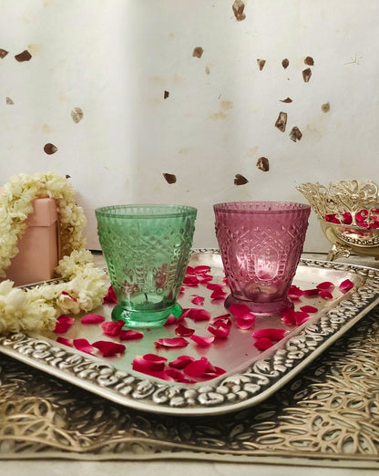 Carved Glass Votives