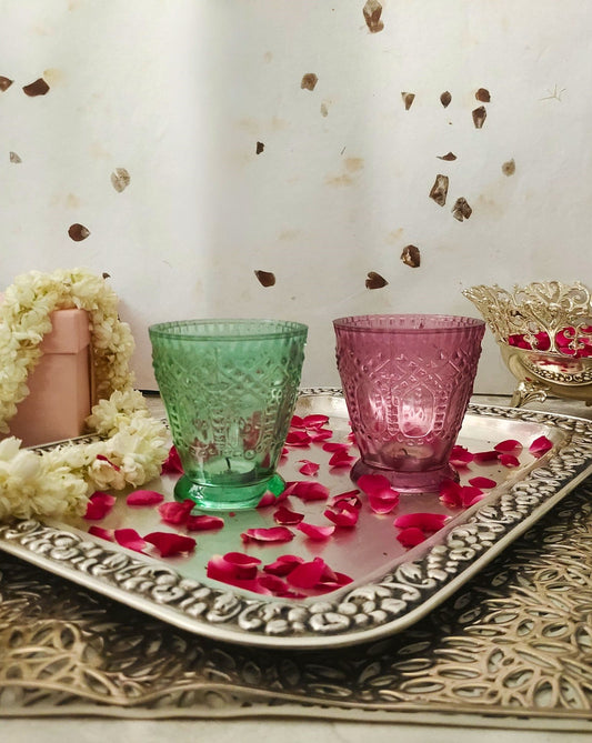 Carved Glass Votives