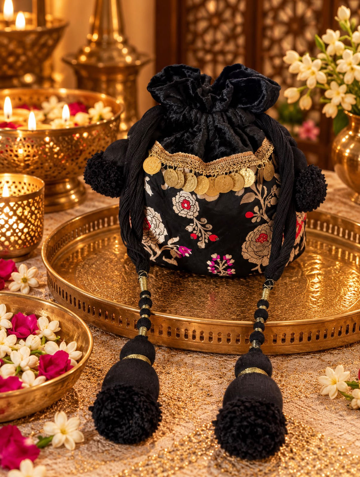 Velvet & Brocade Potli