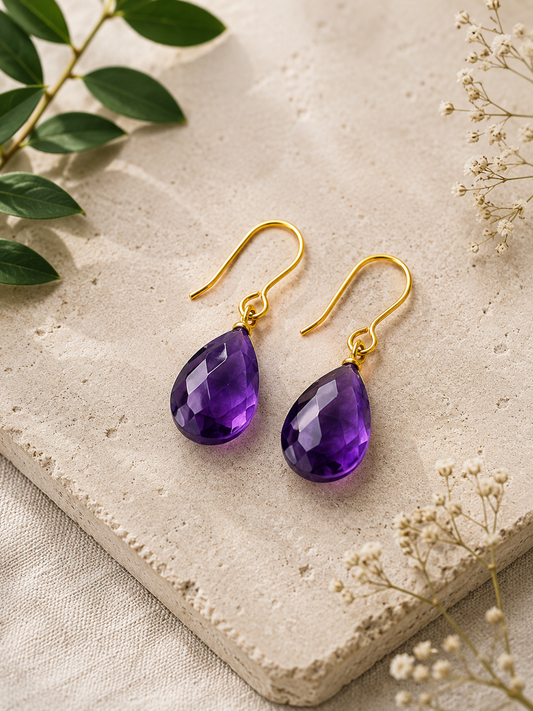 Celeste Amethyst Drop Earrings
