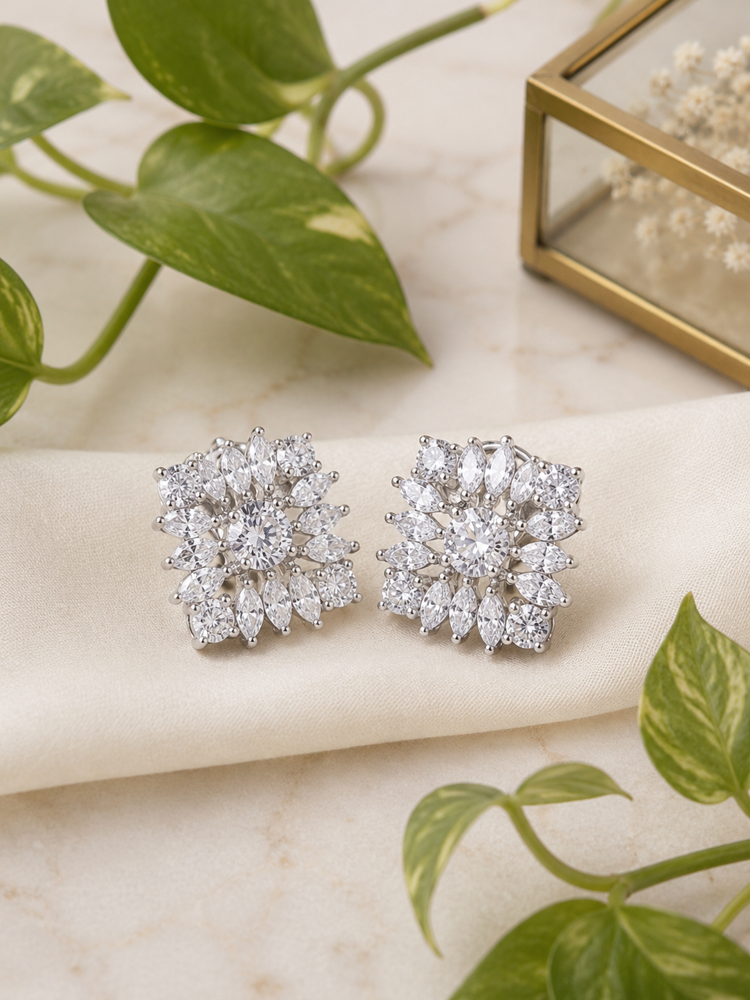 Cubic Zirconia Ear Tops