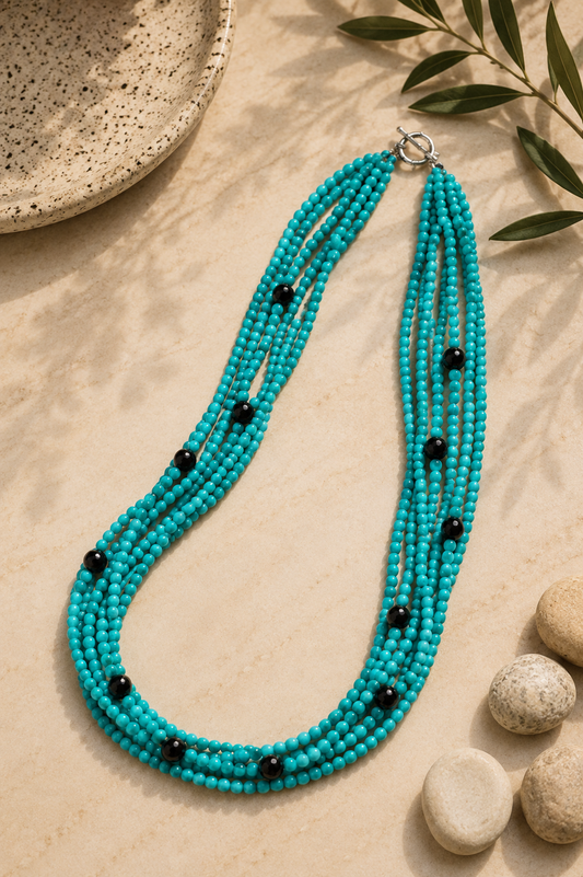 Turquoise Beaded Layer Necklace