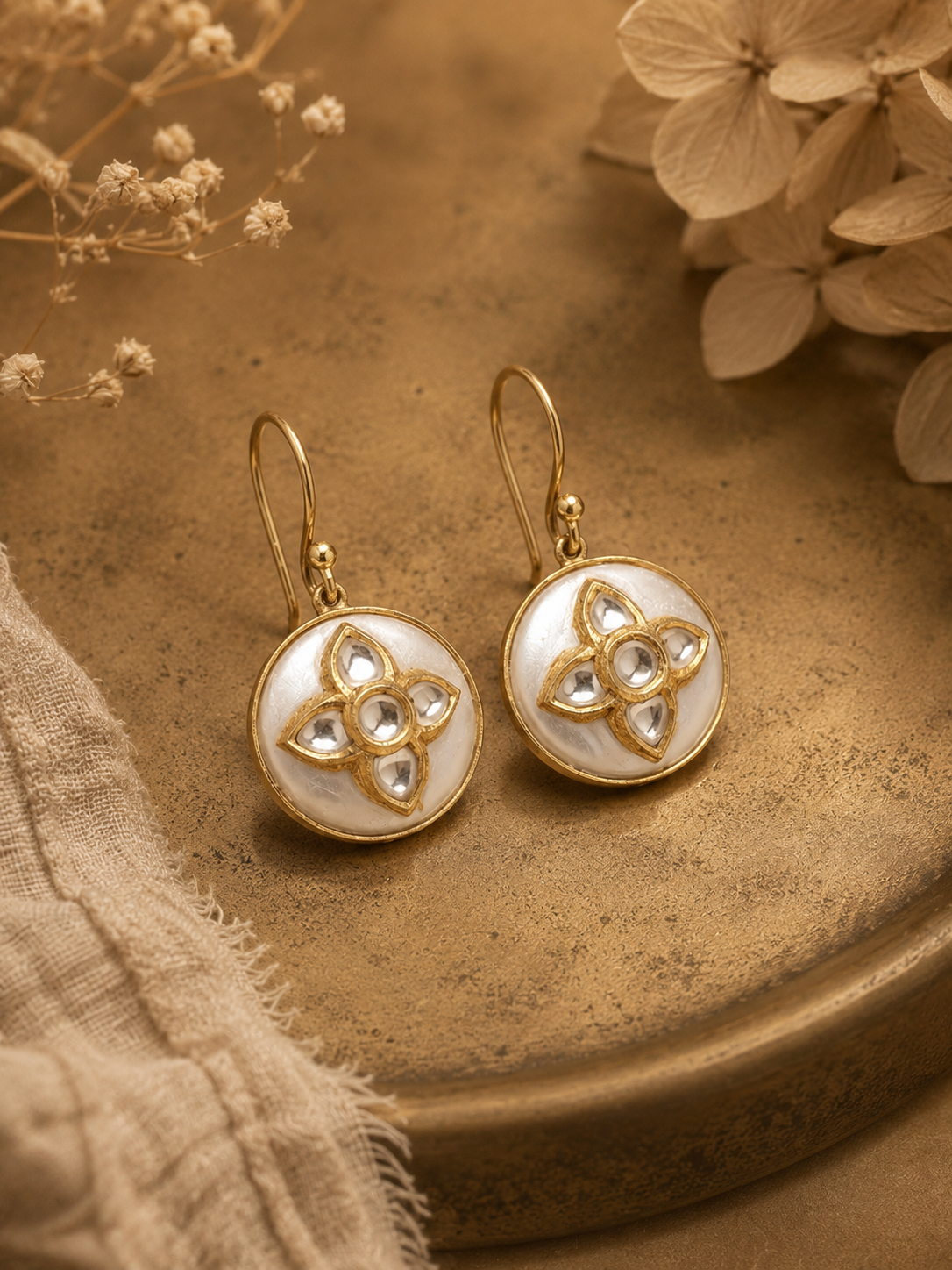 The Pearl Medallion Earrings