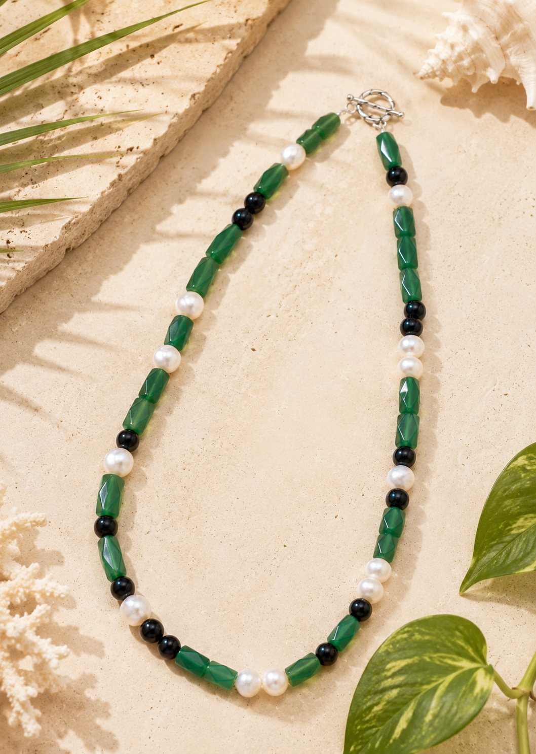 Onyx & Pearl Harmony Necklace
