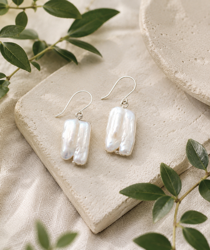 Luna Baroque Pearl Drop Earrings